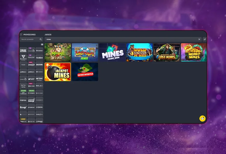 Encontrar un juego en la sección del casino