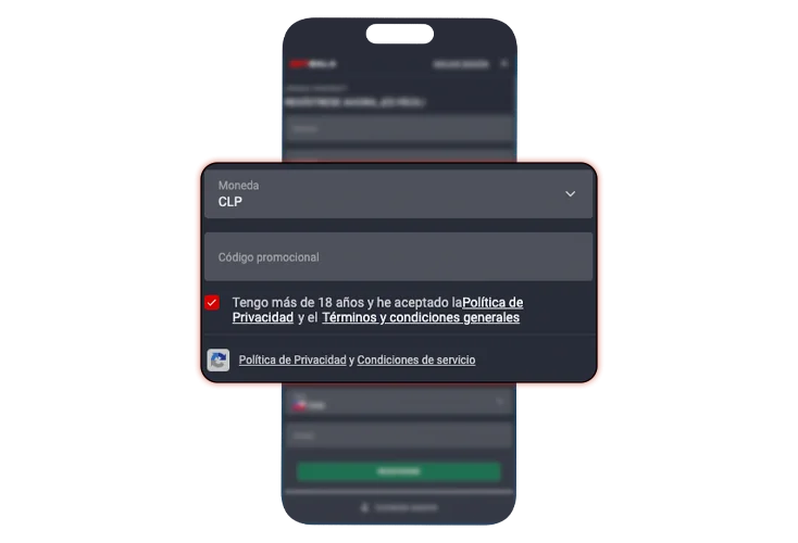 Acepta los términos y condiciones de la aplicación
