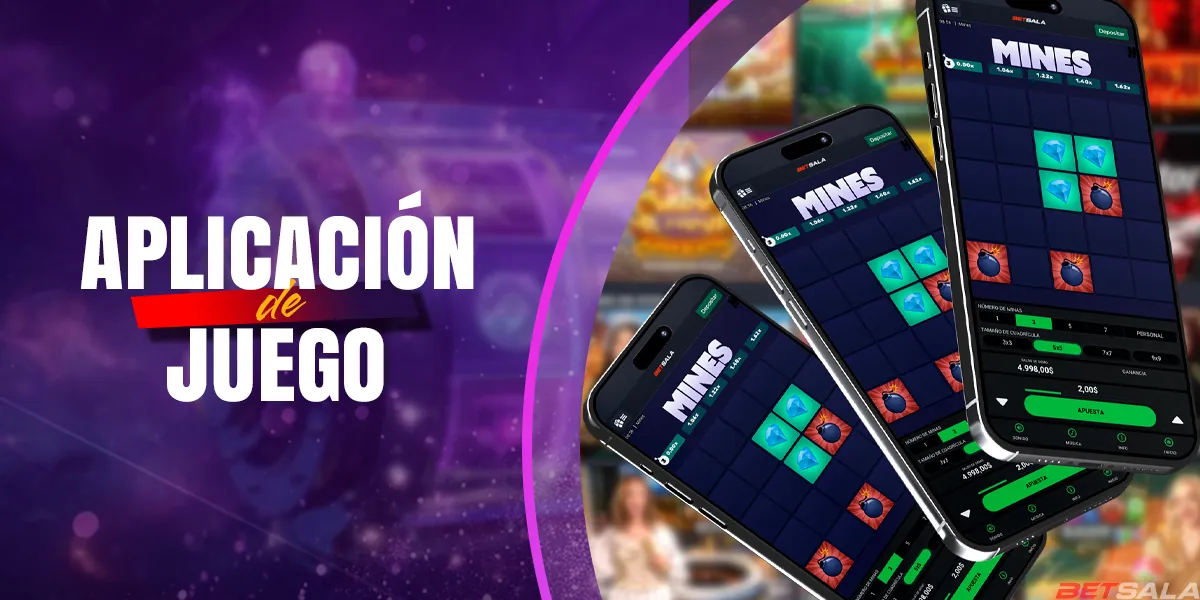 Juego de minas en la aplicación móvil